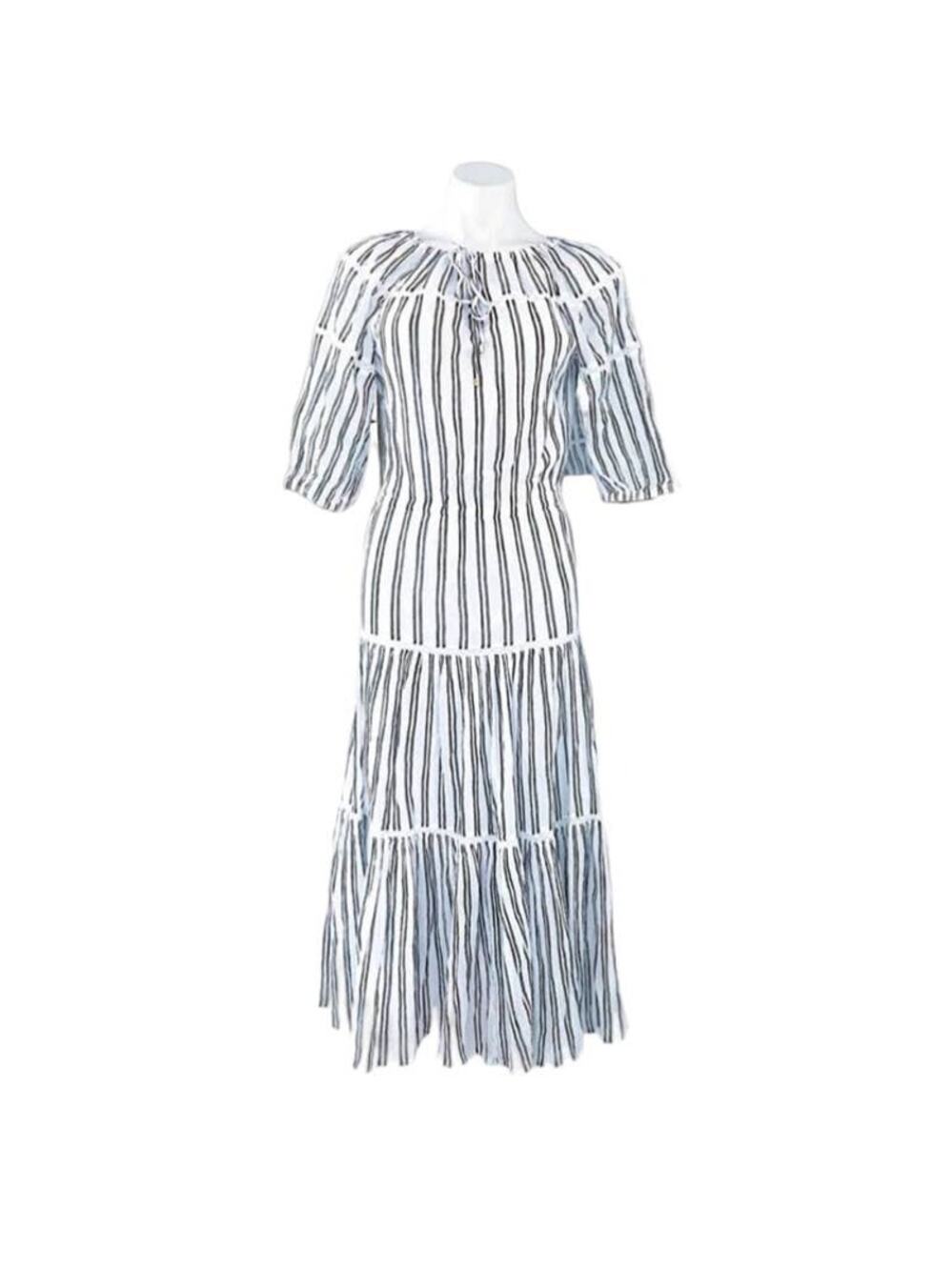 NWOT Lauren Ralph Lauren Maxi Prairie Tiered Boho Milk Maid Maxi Dress Size 16